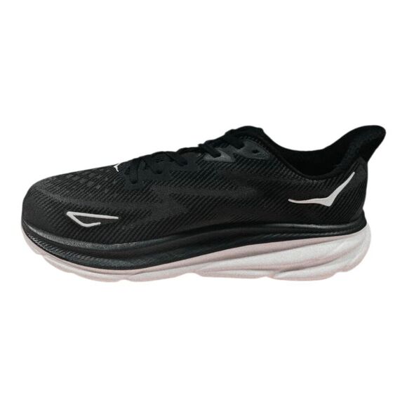 HOKA ONE ONE Clifton 9 \'Black White\' Running Shoes Size W11/M9 main image 9
